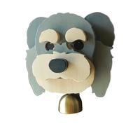 Timbre de madera - Timbre de animales | Decorativo, Rústico Campana de Madera con Apertura de Puerta en Forma de Perro | de prensa Animal Appeal, moderno para amigos, celeb