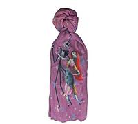 TimBurton's The Nightmare Before Christmas Jack & Sally Womens Purple Scarf Disney Enchanting Collection