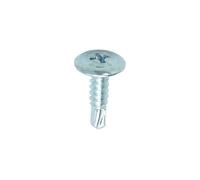 TIMco 00016WHSD BZP PH2 Philips Wafer Head Self-Drilling Screw 4.2 x 16 - Zinc (Box of 1000), Silver