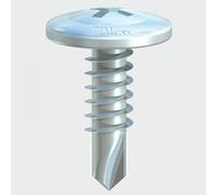 Timco 00019WHSD Metal Construction Sheet & Framing Screws - Ph - Wafer - Self-Drilling - Zinc 4.2 X 19