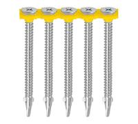 Timco 00044COLLW Collated Timber To Light Section Screws - Countersunk - Wing-Tip - Self-Drilling - Exterior - Silver Organic 4.8 X 44