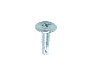 TIMco 00081CFAZP PZ2 Flange BZP Self Tapping Screw 8 x 1 - Zinc (Pack of 12)