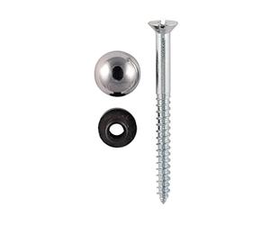 TIMco 00081CMIR200 PZ2 Mirror Screw Dome 8 x 1 - Chrome (Box of 200)