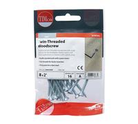 Timco 00082CWZP Twin-Thread Woodscrews - Pz - Double Countersunk - Zinc 8 X 2 TIMpac 16
