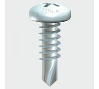 Timco 00812PPSD Metal Construction Sheet & Stud Screws - Ph - Pan - Self-Drilling - Zinc 8 X 1/2
