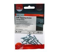 Timco 00834CFAZP Self-Tapping Screws - Pz - Flange Head - Zinc 8 X 3/4 TIMpac 14