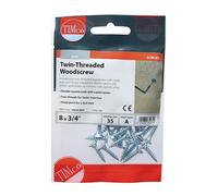 TIMCO PZ2 CSK BZP Twin Woodscrews - 8 x 3/4 - Zinc - Pack of 35