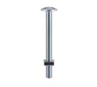 TIMco 0625RB BZP Roofing Bolt and Square Nut 6 x 25 - Zinc (Box of 100)