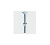 TIMco 08100CBP Carriage Bolt and Hex Nut BZP 8 x 100mm Bag of 4