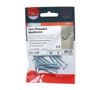TIMCO PZ2 CSK BZP Twin Woodscrews - 8 x 1 1/2 - Zinc - Pack of 20