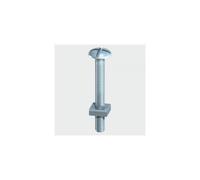 TIMco 0830RB Roofing Bolt and Square Nut BZP 8.0 x 30mm Box of 100