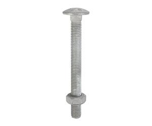 Timco 0875CBG Carriage Bolts & Hex Nuts - Hot Dipped Galvanised M8 X 75 Box 50