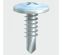 TIMCO 08916WHSD PH2 Wafer Head Metal Construction Sheet & Framing Self-Drilling Screw - 4.2 x 13.5 - Zinc - Box of 1000