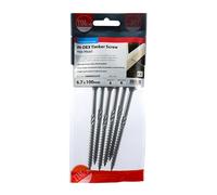 TIMCO Timber Screws Hex Flange Head A4 Stainless Steel - 6.7 x 100 - Great for decking, timber to timber applications, alternative to traditional coach screws, 1000 hours salt to spray tested