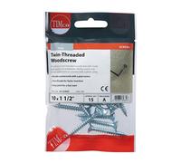 TIMCO PZ2 CSK BZP Twin Woodscrews - 10 x 1 1/2 - Zinc - Pack of 15