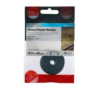 TIMco 1040WHPZP Penny / Repair Washer BZP M10 x 40mm Bag of 4