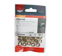TIMCO Screw Cups Electro Brass - 10BCUPP - Pack of 50- you get 11