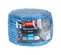 Timco 10mm Blue Poly Rope Polypropylene Rope Coil 10mm x 30m BR1030C
