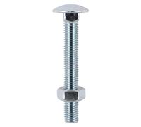 TIMCO Carriage Bolts & Hex Nuts Zinc - 12140CB - Pack of 10- you get 4