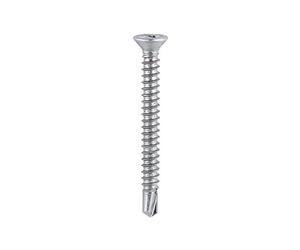TIMco 121Z BZP Countersunk Ribbed Self-Drilling Screw 3.9 x 16 - Zinc (Box of 1000)