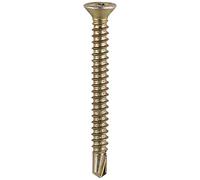 TIMco 122Y ZYP Countersunk Ribbed Self-Drilling Screw 3.9 x 19 - Yellow (Box of 1000)