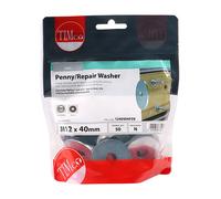 Penny Repair Washers Zinc Plated 12mm 40mm Pack of 50