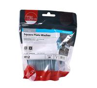 Timco 1250WHSPZB Square Plate Washers - Zinc M12 X 50 X 50 X 3 TIMbag 30