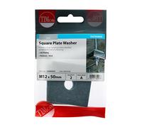 Timco 1250WHSPZP Square Plate Washers - Zinc M12 X 50 X 50 X 3 TIMpac 2