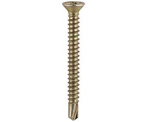 TIMco 125Y ZYP PVC Countersunk Self-Drilling Screw 3.9 x 38 - Yellow (Box of 1000)