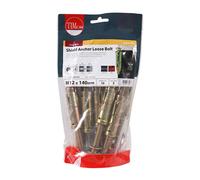 TIMCO Shield Anchor Loose Bolts - M12:60L (M12 x 140) - Yellow - Pack of 2