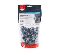 Timco 12NPB Nylon Nuts - Type P - Zinc M12 TIMbag 90