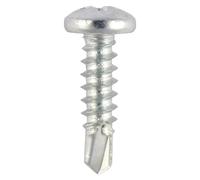 Timco 130Z Window Fabrication Screws - Pan - Ph - Self-Tapping Thread - Self-Drilling Point - Zinc 4.2 X 13