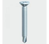 TIMco 154Z BZP PVC Countersunk Self-Drilling Screw 4 x 32 - Zinc (Box of 1000)