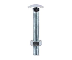 TIMco 16110CB Carriage Bolt with BZP Hex Nut 16.0 x 110 - Zinc (Box of 10)