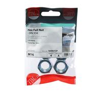 Timco 16HNUTZP Hex Full Nuts - Zinc M16 TIMpac 4