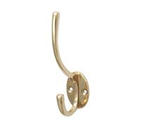 Timco 200257 Hat & Coat Hook - Polished Brass 125 X 32Mm Bag 1
