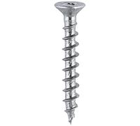 TIMco 205Z BZP PVC Countersunk Ribbed Window Screw 4.3 x 30 - Zinc (Box of 1000)