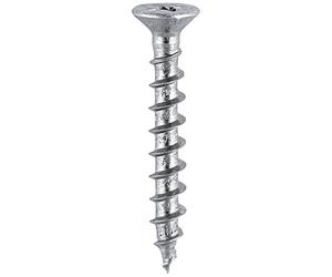 TIMco 210Z BZP PVC Countersunk Ribbed Window Screw 4.8 x 38 - Zinc (Box of 1000)