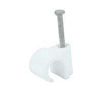 Timco 225222 Round Cable Clips - White To Fit 9.0Mm Box 100