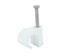 Timco 225591 Round Cable Clips - White To Fit 11.0Mm Box 100