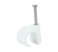 Timco 225607 Round Cable Clips - White To Fit 14.0Mm Box 100
