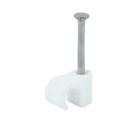 Timco 225951 Round Cable Clips - White To Fit 6.0Mm Box 100
