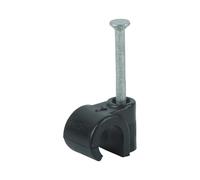 Timco 225999 Round Cable Clips - Black To Fit 7.0Mm Box 100