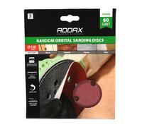Timco 231084 Random Orbital Sanding Discs - 60 Grit - Red 150Mm Pack 5