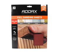 Timco 231191 Sanding Sheets - 120 Grit - Red 230 X 280Mm Pack 5