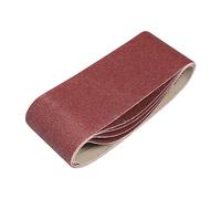 Timco 231321 Sanding Belts - 120 Grit - Red 75 X 457Mm Pack 5