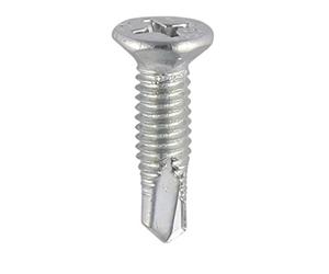 TIMco 232Z BZP PVC Countersunk Self-Drilling Facet Screw M4 x 19 - Zinc (Box of 1000)
