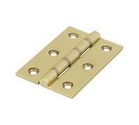 Timco - Double Phosphor Bronze Washered Hinges - Solid Brass - Polished Brass (Size 76 x 50-2 Pieces)