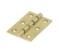 Timco 234555 Double Steel Washered Hinges - Solid Brass - Polished Brass 76 X 50