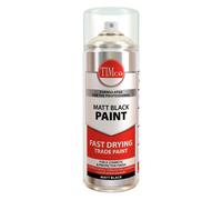 Timco 237128 Matt Black Finishing Paint 380Ml Can 1